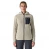 Patagonia Felpa con cappuccio R1 Air Full-Zip Donna (lana bianca)