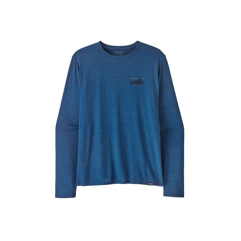 Maglietta a maniche lunghe Patagonia M's L/S Cap Cool Daily Graphic Shirt ('73 Skyline: Clement Blue X-Dye) Uomo