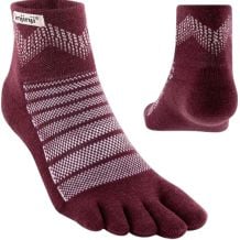 Hiking Socks INJINJI Outdoor Midweight Mini-Crew Wool (Garnet) Unisex