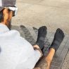INJINJI Juoksusukat Lightweight No-Show (Musta)