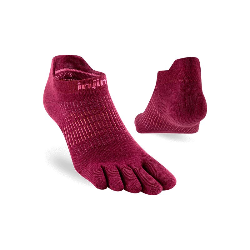 Sokken voor hardlopen INJINJI Women's Run Lightweight No-Show (Beetroot) Vrouwen