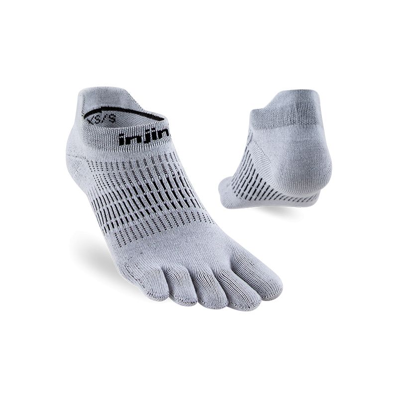 Sokken voor hardlopen INJINJI Women's Run Lightweight No-Show (Grijs) Vrouwen
