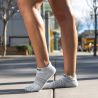 INJINJI Women's Run Lightweight No-Show (Gray)