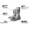 High hiking socks Monnet Chaussette Trek Lin Haute (GRIS BLANC)