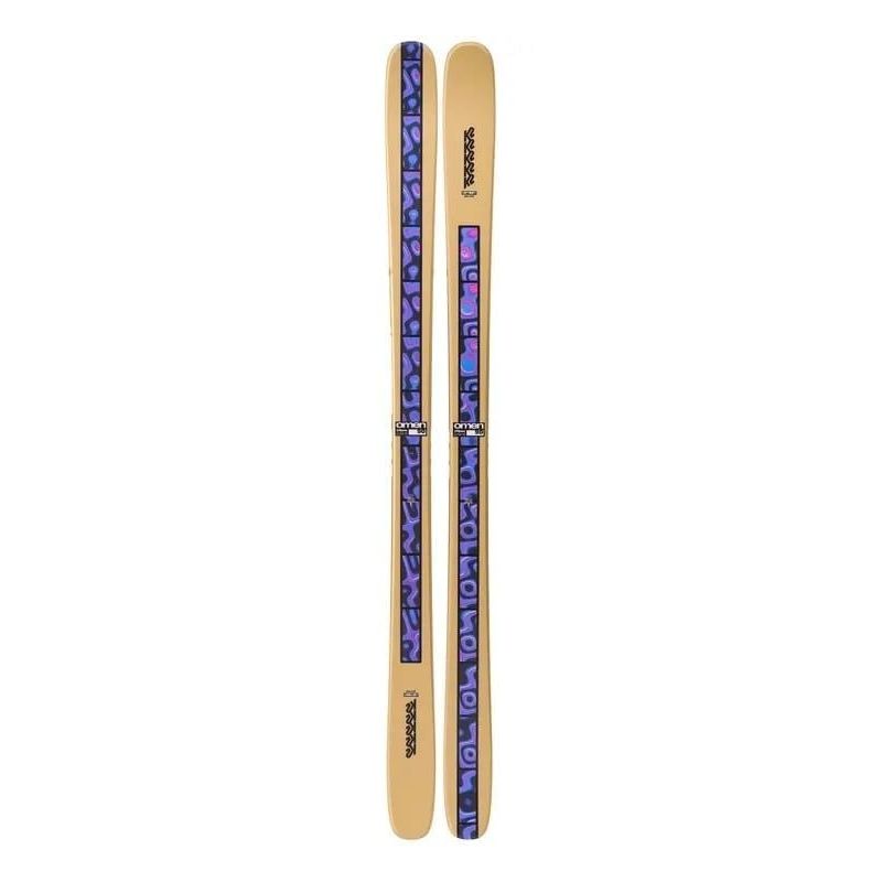 Freestyle ski pakket K2 OMEN 90 (Beige/Violet) + Herenbindingen - 2026