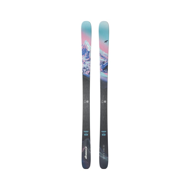Pakkeski alpin all mountain NORDICA SANTA ANA 82 (LYS BLÅ/KORALL/MØRKEBLÅ) + Festemidler Kvinne - 2026