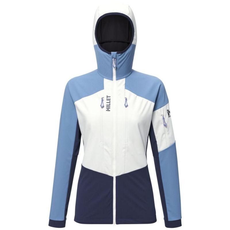 Softshell takki Millet M WHITE SHIELD (CORONET BLUE/SAPHIR) naisille