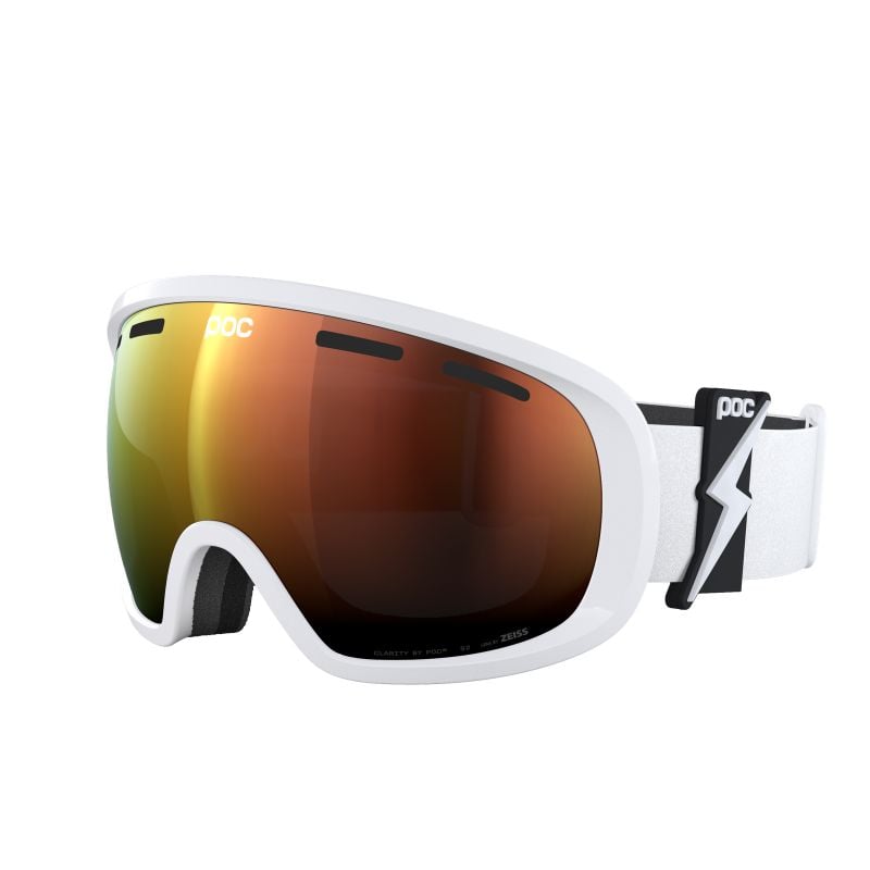 Skibril POC Fovea (Blixten White/Deeltijd Zonnig Oranje) cat 2