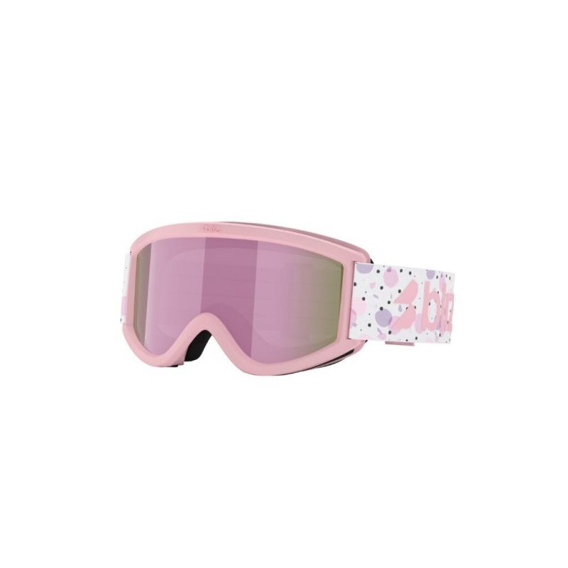 Hiihtolasit Bliz PIXIE (MATTE PINK - Ruskea/monivärinen) lapsille