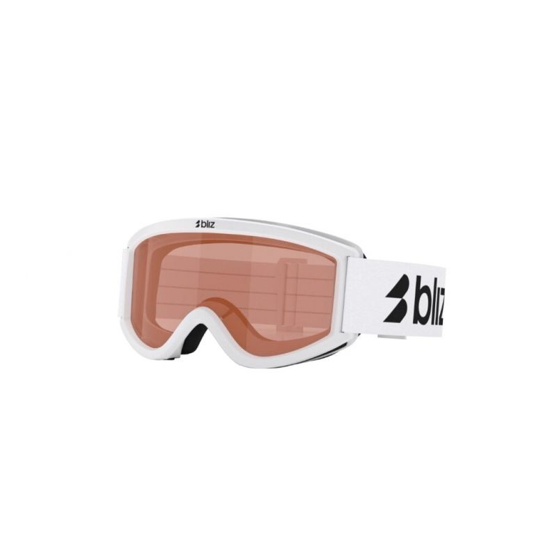 Skibril Bliz PIXIE (MATT WHITE W BLACK LOGO - Oranje) kind