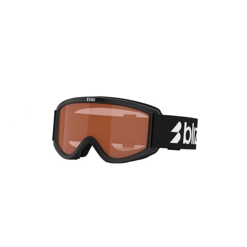 Hiihtolasit Bliz PIXIE (MATT BLACK W WHITE LOGO - Oranssi) lapsille
