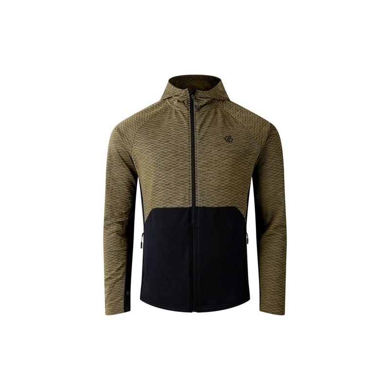 Midlayer Dare2B Men's Assimilate III Core Stretch Midlayer (Martini Olive/Black) uomo