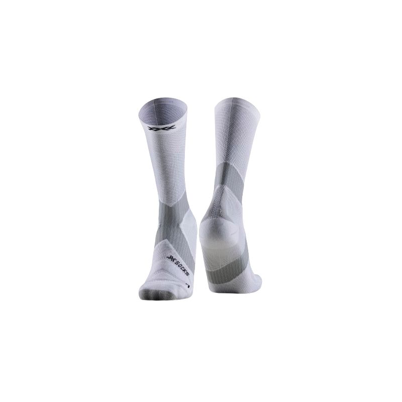 Calcetines de bicicleta X-SOCKS BIKE EXPERT CREW (BLANCO ÁRTICO/GRIS PERLA)