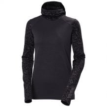 Kapuzensweatshirt Helly Hansen W LIFA MERINO MIDW BLC HOODIE (BLACK GRAPE ARC REFLECT AO) Damen