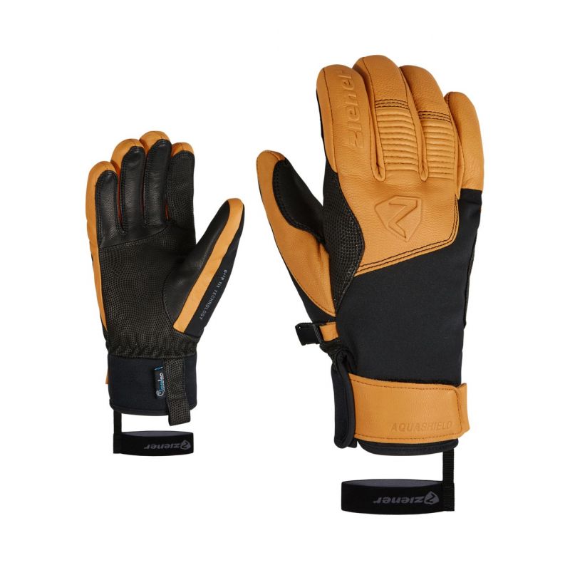 Skihandskar Ziener GANZENBERG-Z AS AW glove man (svart/brun)
