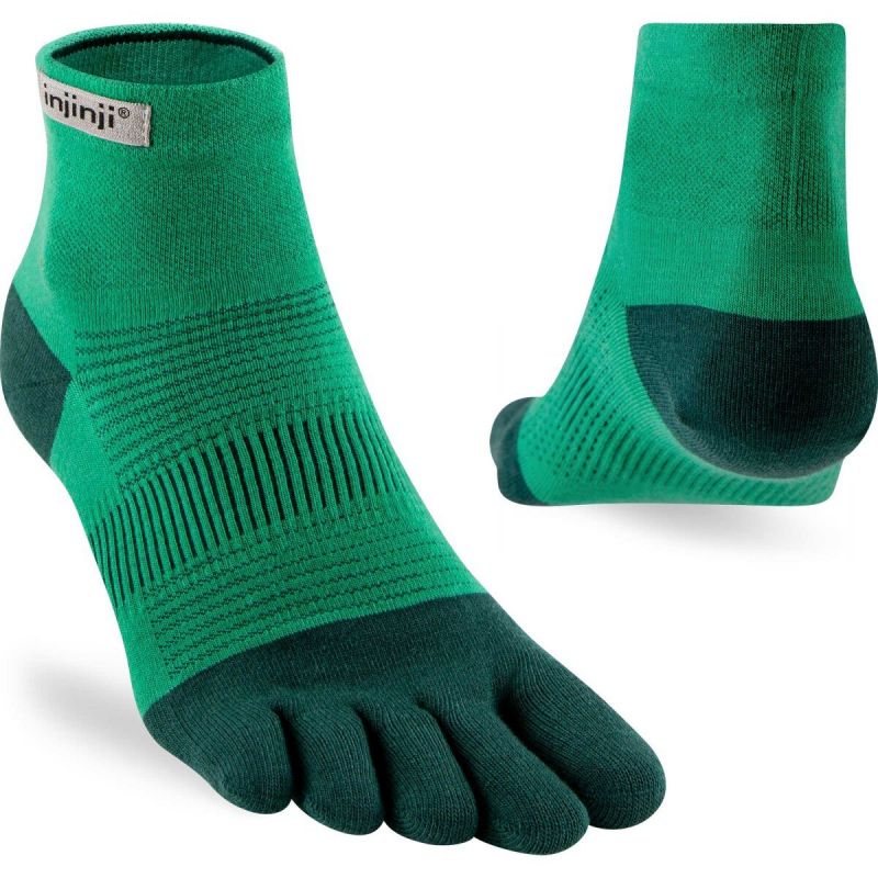 Calcetines de running INJINJI Run Lightweight Mini-Crew (Verde)