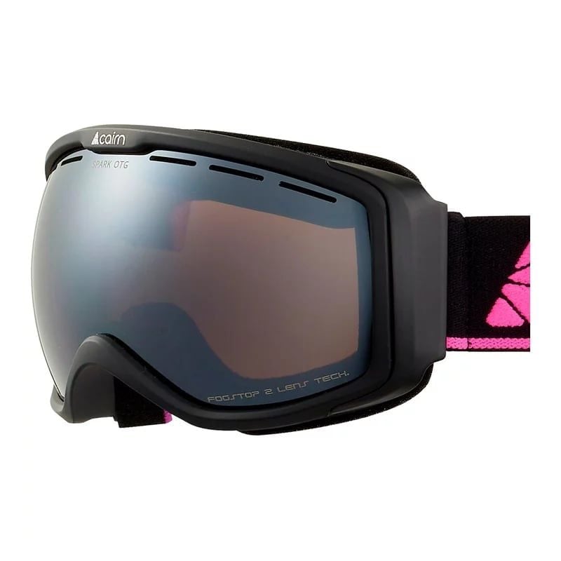 Masque de ski CAIRN SPARK OTG SPX3 (MAT BLACK NEON PINK) enfant