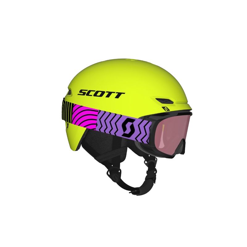 Hjelm- og skibrillepakke Scott Keeper 2+Goggle Witty (Neon Yellow) Junior