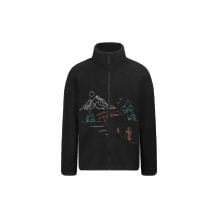 Fleece Picture HAFDALS EMB ZIP FLEECE (A Black)