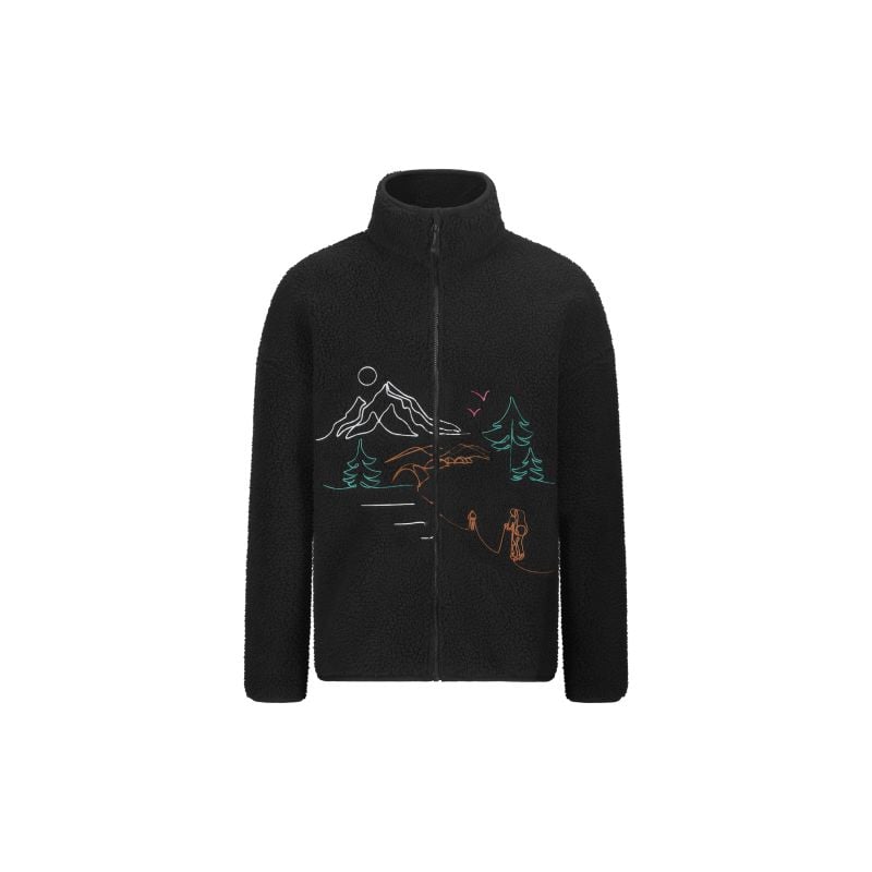 Polaire PICTURE HAFDALS EMB ZIP FLEECE (A Black)