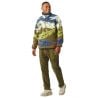 HAFDALS ZIP FLEECE A Cloudy Landsc Sherpa M