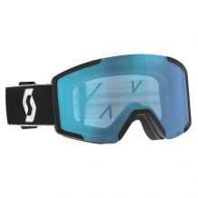 Skimaske Scott Shield (schwarz/weiß - AMP aurora green chrome S1) Kat.1