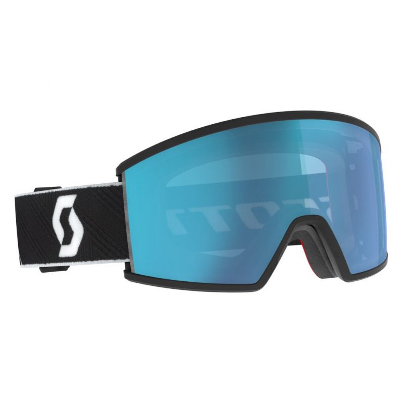 Skidglas Scott Ambit (svart/vit - AMP aurora green chrome S1) cat.1
