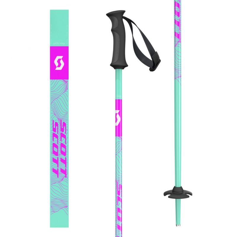 Bastoni da sci Scott Element (Verde menta/Rosa fluo) Junior