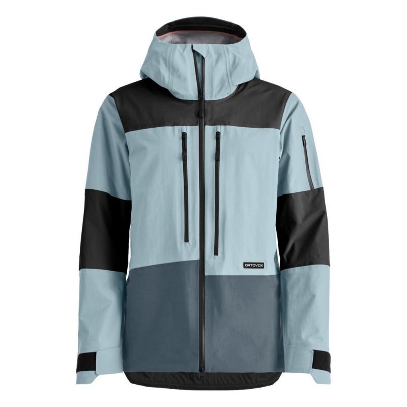 Freeride-takki Ortovox RAVINE FREE 3L JACKET W (glacier grey) Naisille