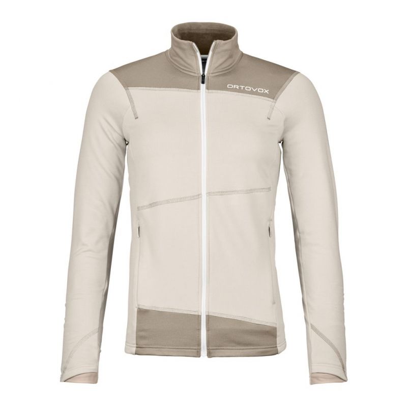 Chaqueta de forro polar Ortovox FLEECE LIGHT JACKET W (white chalk) mujer