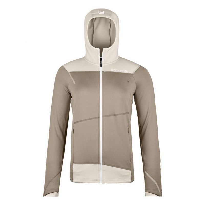 Fleece Ortovox FLEECE LIGHT HOODY W (grå sand) dam