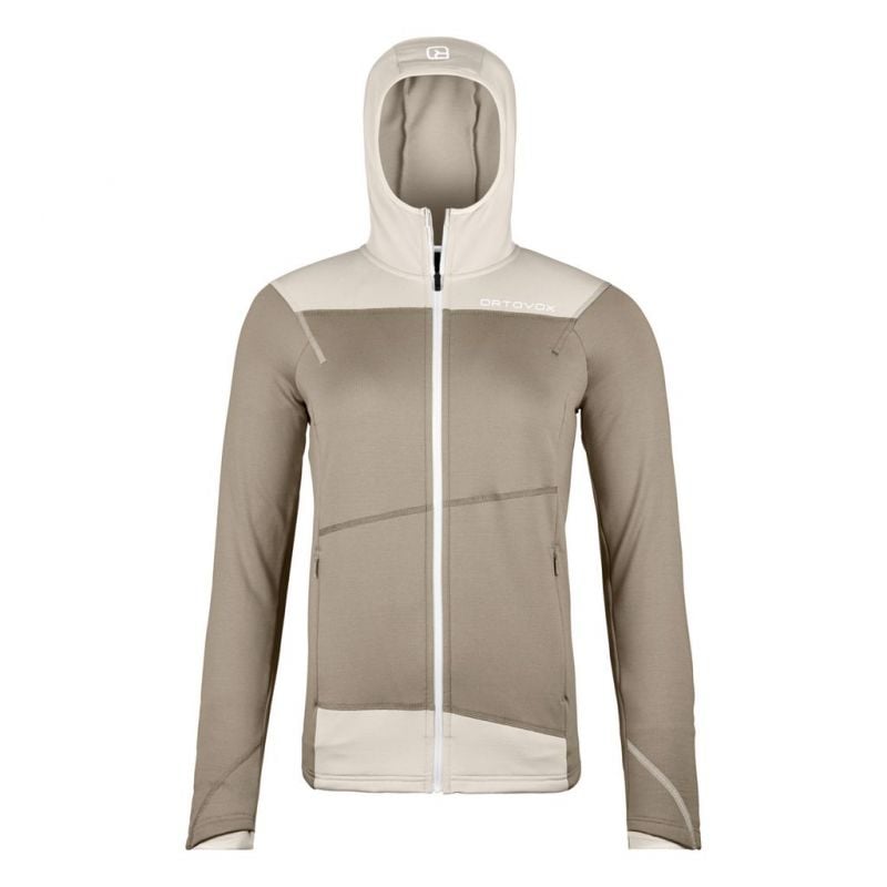 Fleece Ortovox FLEECE LIGHT HOODY W (grau sand) Damen