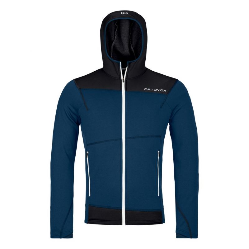Fleece jacket Ortovox FLEECE LIGHT HOODY M (deep ocean) mannen