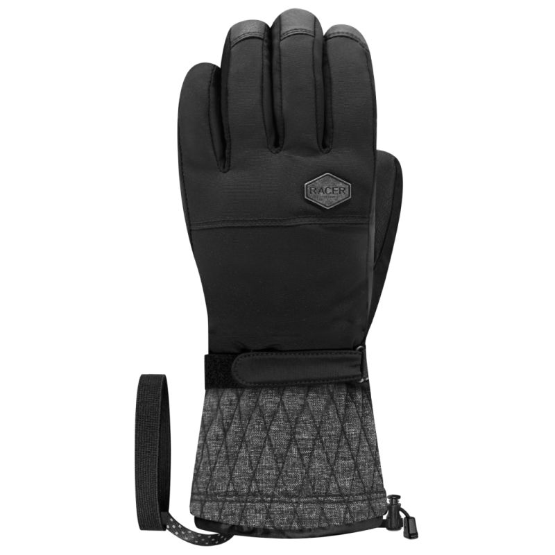 Guantes Racer GELY 7 (NEGRO GRIS) Mujer