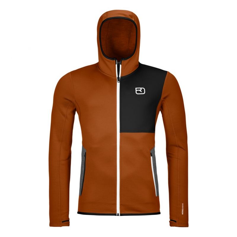 Polaire Ortovox Fleece Hoody (bristle brown) hombre