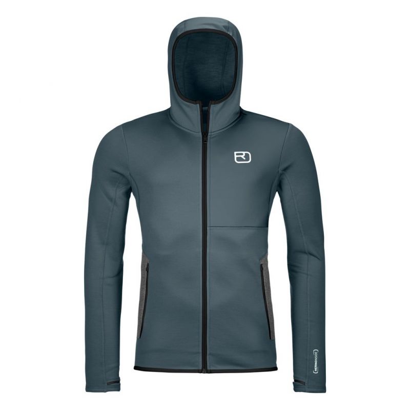 Forro Ortovox Fleece Hoody (gris ártico oscuro) hombre