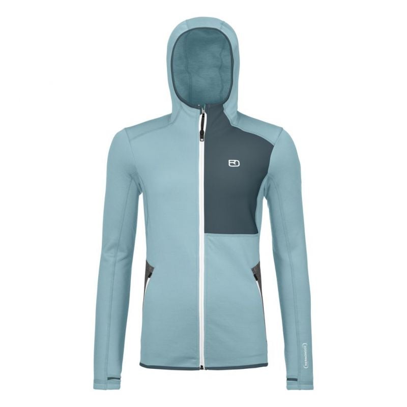 Fleece Ortovox FLEECE HOODY W (glacier grey) Women