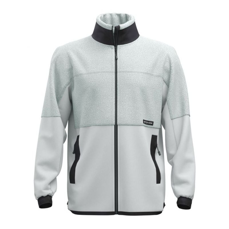 Fleece Ortovox FLEECE TEDDY JACKET M (harmaa jää) miehet