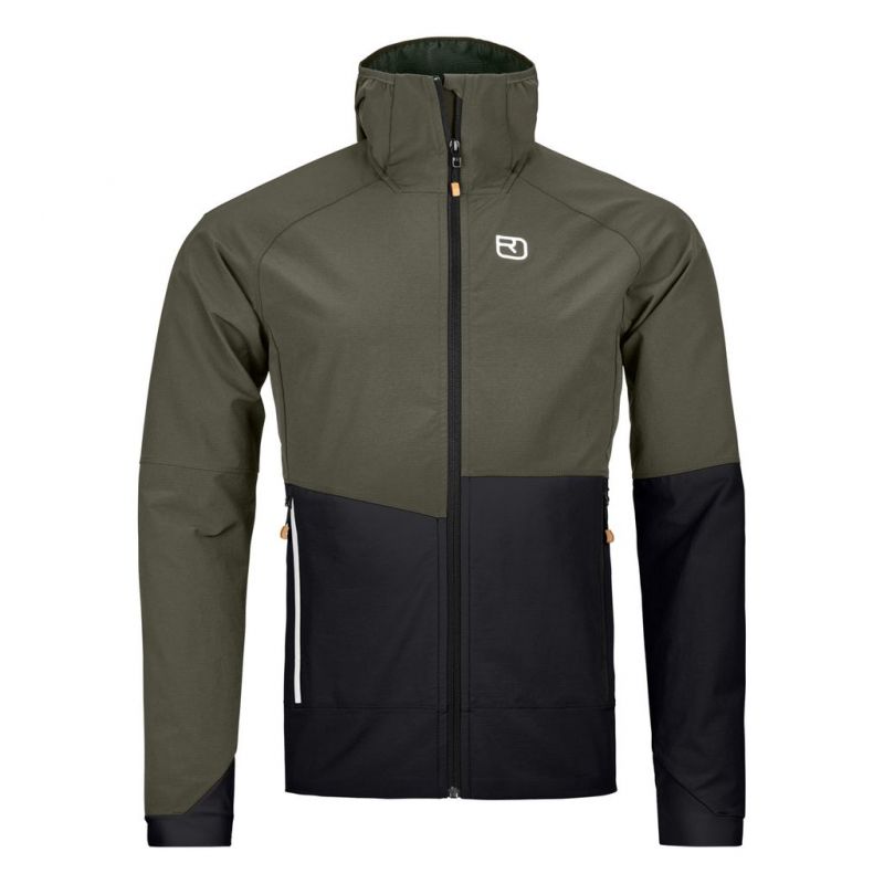 Softshelljacka Ortovox PUNTA BERRINO HOODED JACKET M (dark wild herbs) herr
