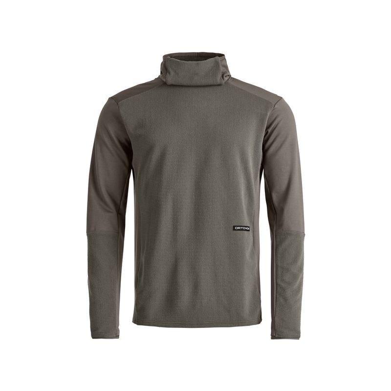 Polaire Ortovox FLEECE CORD HOODIE M (grigio scuro marrone) uomo