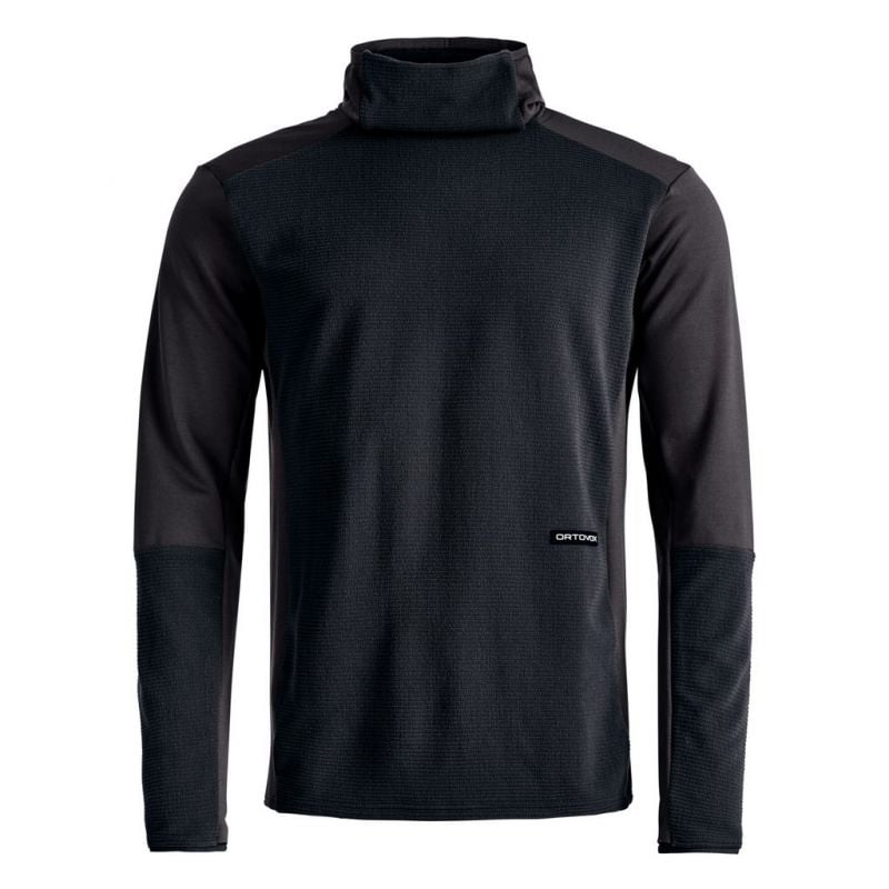 Polaire ORTOVOX FLEECE CORD HOODIE M (black raven) homme