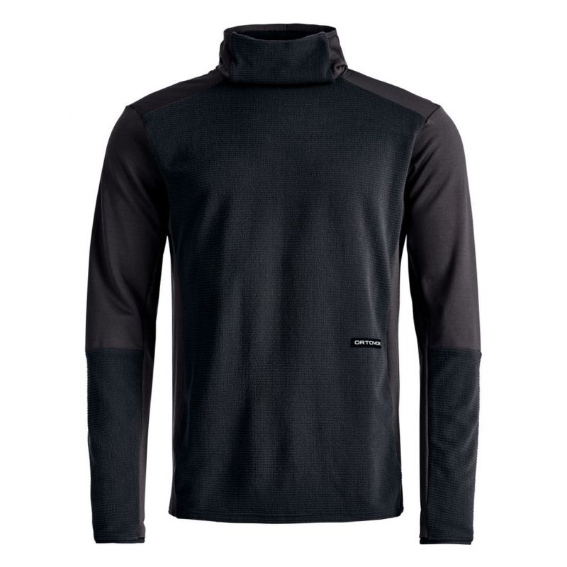 Forro Ortovox FLEECE CORD HOODIE M (black raven) hombre