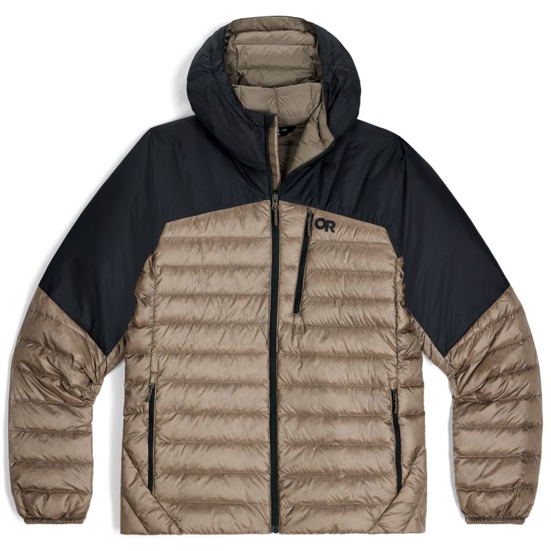 Down Jacket Outdoor Research Men's Helium Down Hoodie (Sable/Black) Men