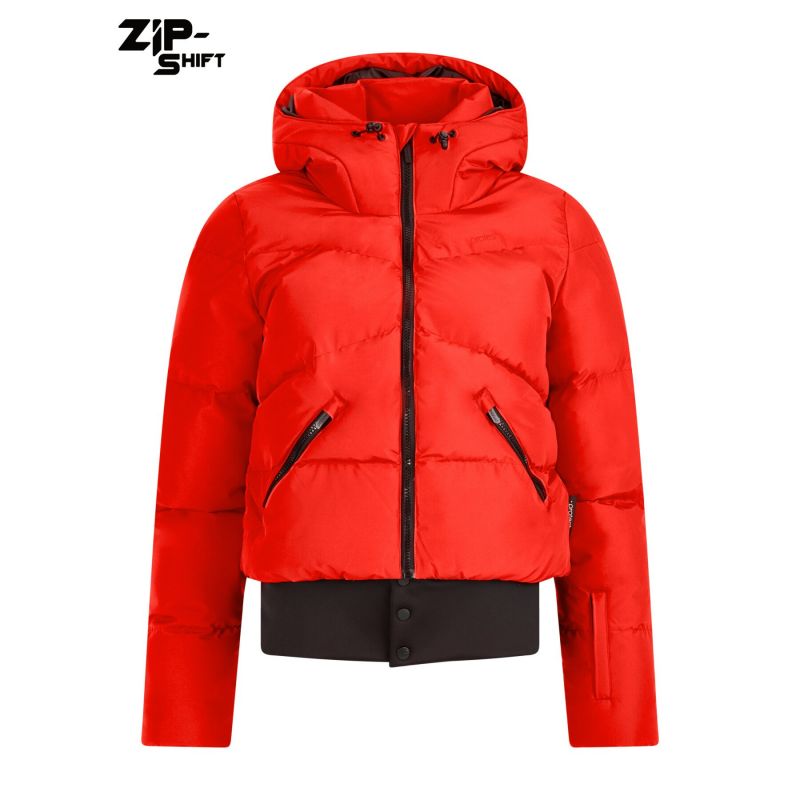 Skijakke Protest PRTPreppy Snowjacket with ZIP-SHIFT (Poppy Red) dame