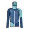 Softshell jas Ortovox Col Becchei (petrol blauw) vrouw