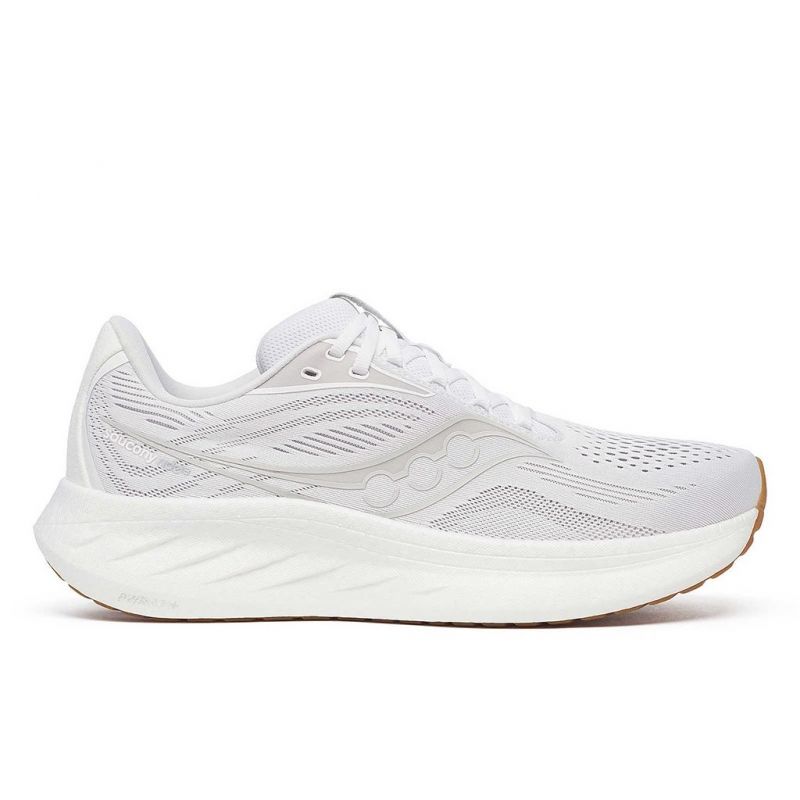 Scarpe da running Saucony RIDE 18 (White/gum) Uomo