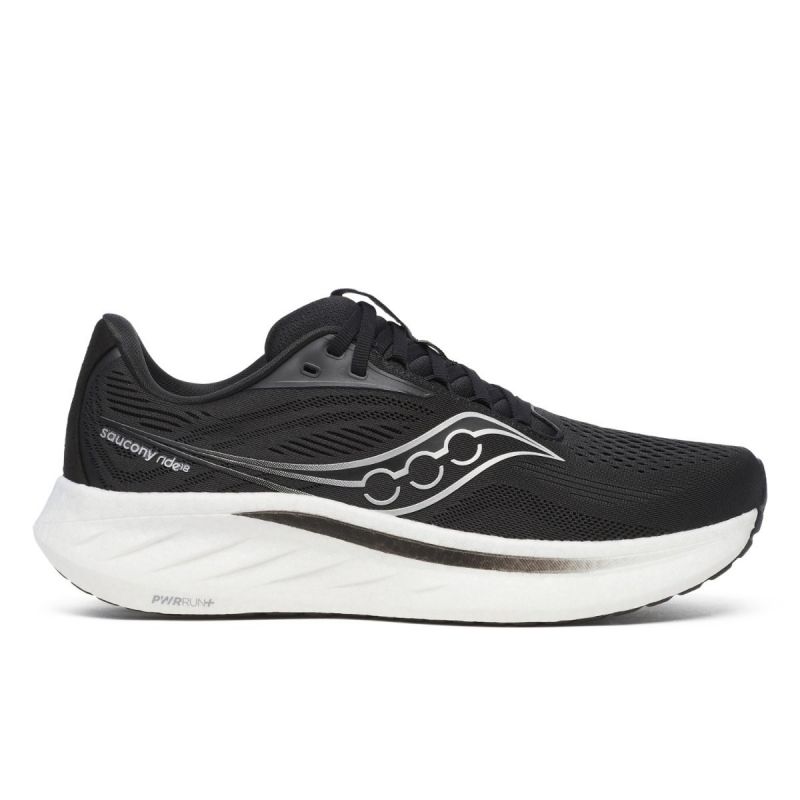 Zapatillas de running Saucony RIDE 18 (Negro/Blanco) Hombre