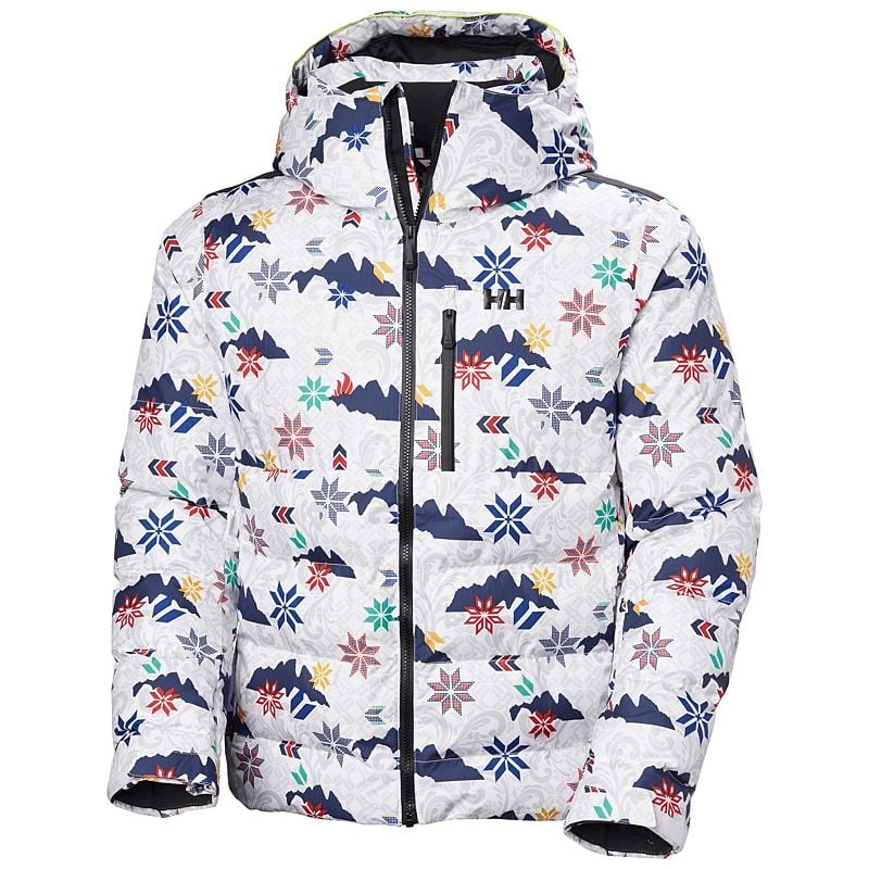 Giacca da sci Helly Hansen KVITFJELL RACE PUFFY JACKET (WHITE OLYMPICS) uomo