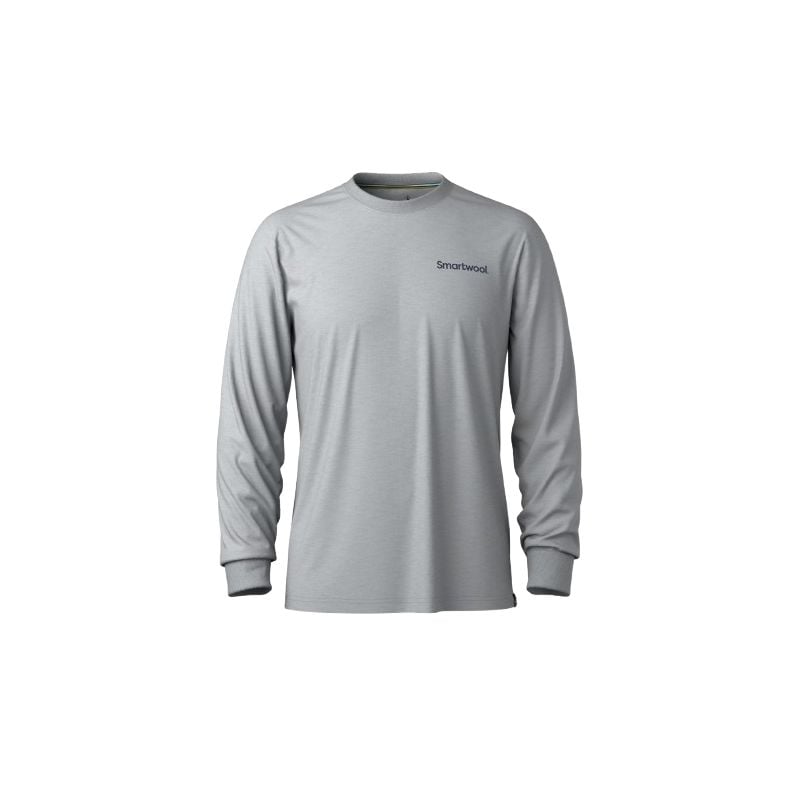 Long Sleeve Top with Print Smartwool Gondola View (LIGHT GRAY HEATHER)