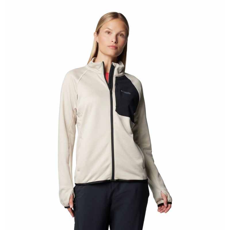 Fleece Columbia Triple Canyon Grid Fleece FZ (Tumman kiven heather/Musta) Naisille